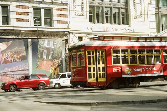 View of the historic Streetcar, New Orleans